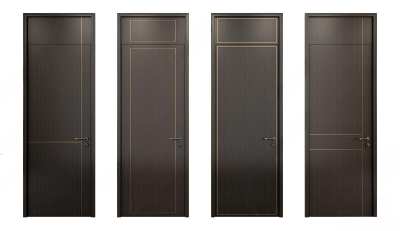 新中式单开门3D模型下载